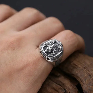 Lord Ganesha Om Stainless Steel Ring YourSoulPlace.com